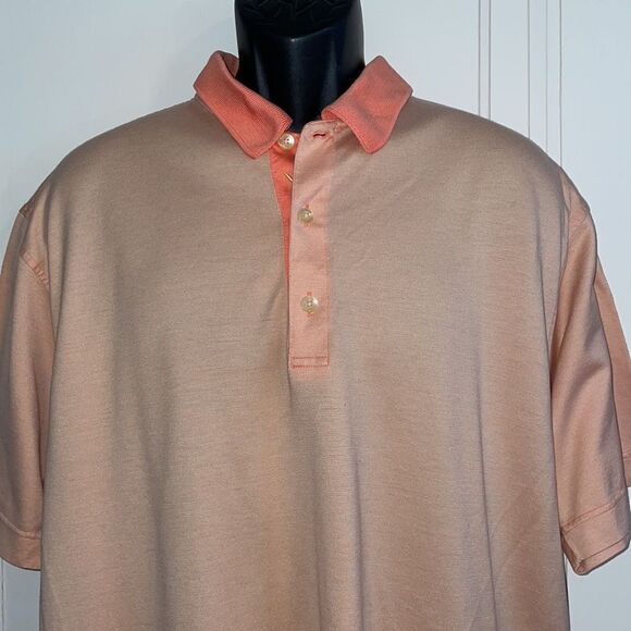 Callaway Golf Collection light orange cotton short sleeve polo shirt - Picture 2 of 6